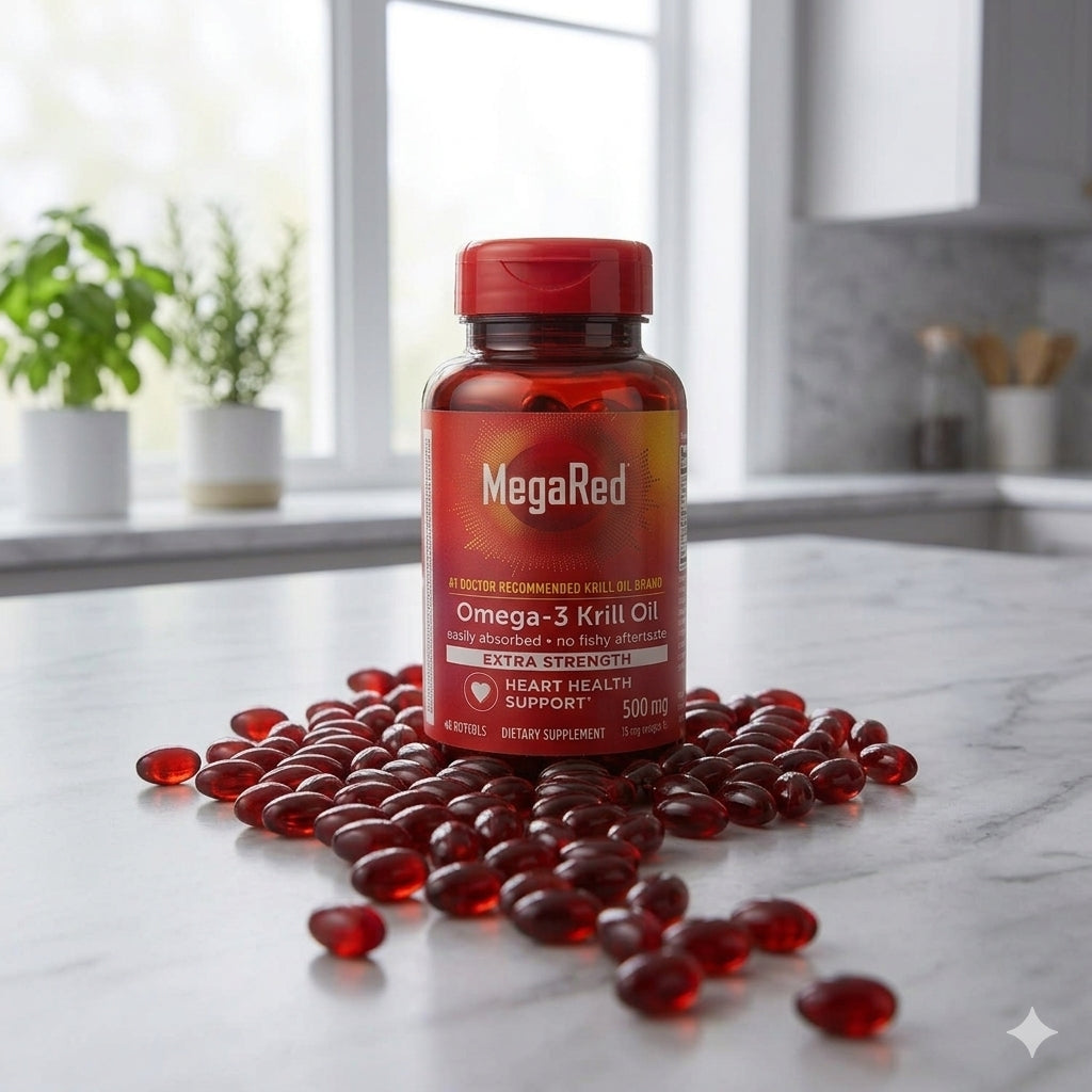 MegaRed Krill Oil – Omega 3: La salud cardiovascular que buscas, ahora sin comprometer el sabor.
