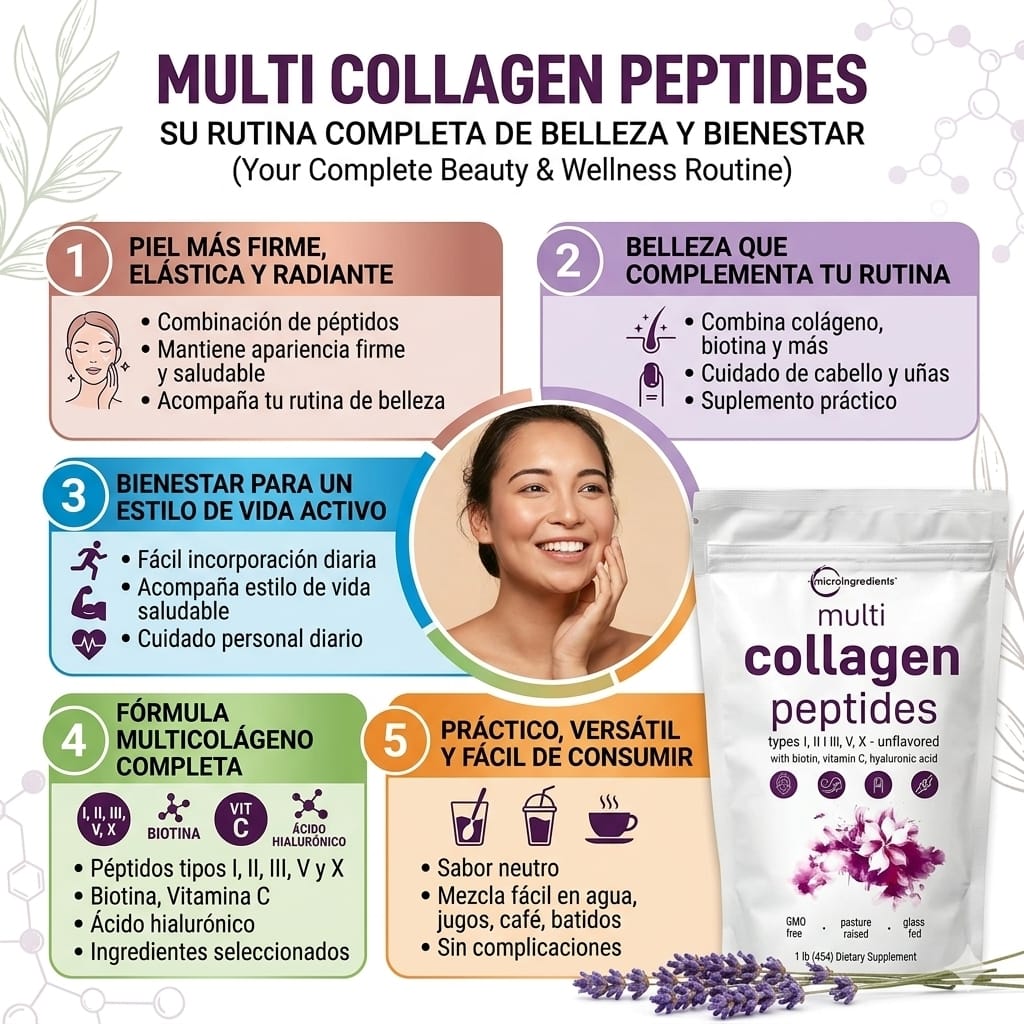 Multi-Collagen Microingredients: Transforma tu Piel, Fortalece tu Cabello y Activa tu Bienestar